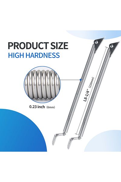 Choice Marine Hardware Boat Spring Hatch Support 2PCS Stainless Steel Top Mounting Bar 8-5/8" Handware f...