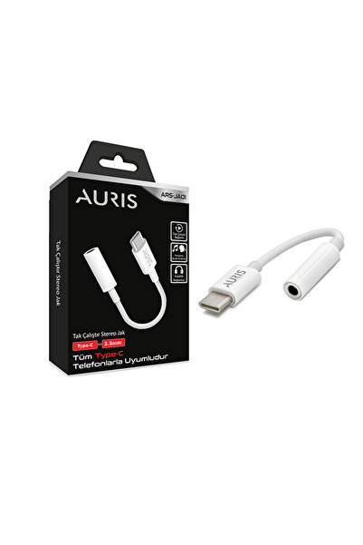 Auris محول سماعات ARS-JA01 من نوع C إلى جاك 3.5 ملم، محول Aux