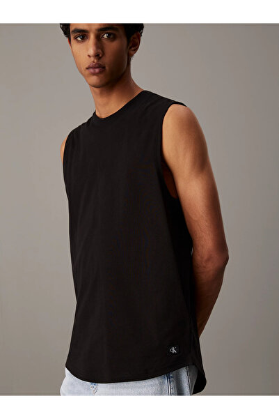 Calvin Klein Erkek Bisiklet Yaka Kısa Kol Regular Fit Pamuıklu Siyah T-Shirt J30J327283-BEH