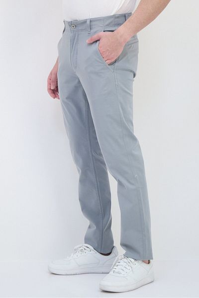 Dockers Men Skinny Fit Plain Chino Pants, Grey