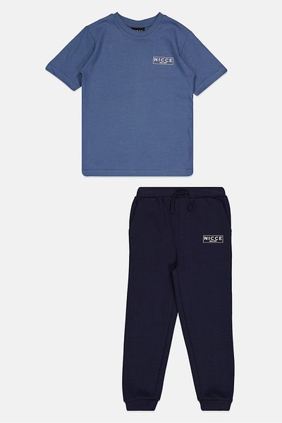 Nicce Kids Boy 2 Pieces Brand Logo T-shirt And Jogger Pants Set, Multicolor