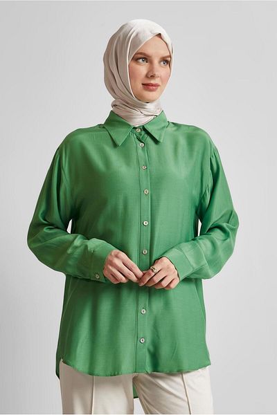 Alvina Shirt Collar Bluz 44801