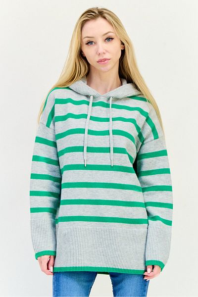 Esprit Women Hooded Stripes Sweater, Multicolor