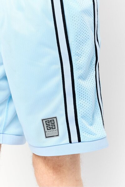 Givenchy Men Brand Logo Basic Shorts, Light Blue