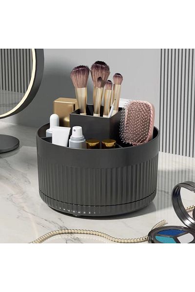 Choice Black Footless 360° Rotating Pen Holder Desk Stationary Organizer Box 5 Slot Pink Office Kawaii Stor