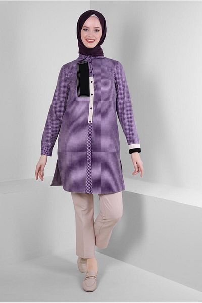 Alvina GINGER PATTERNED SHIRT TUNIC 43645