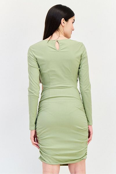 Cropp Women Plain Bodycon Dress, Olive