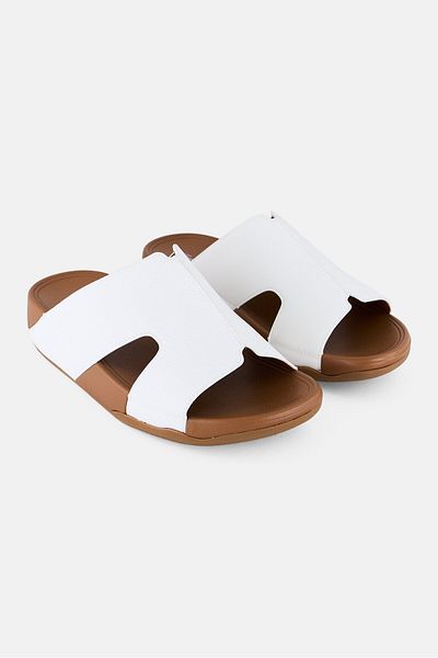 English Laundry Men Slip On Arabic Sandals,white