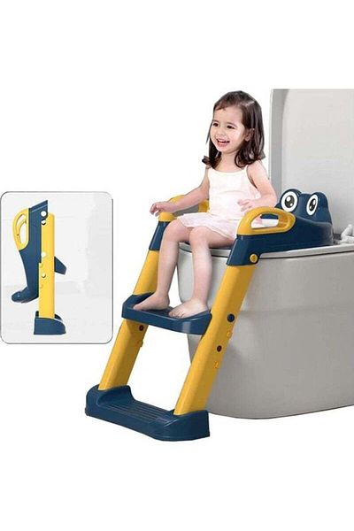 Yelajoy Fold Kids Potty Training Seat With Adjustable Step Stool,Waterproof Anti Slip,Built-in Splash Guard