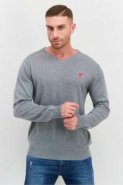 Liverpool Men Sportswear Fit Long Sleeve Outdoor Sweatshirt, Grey