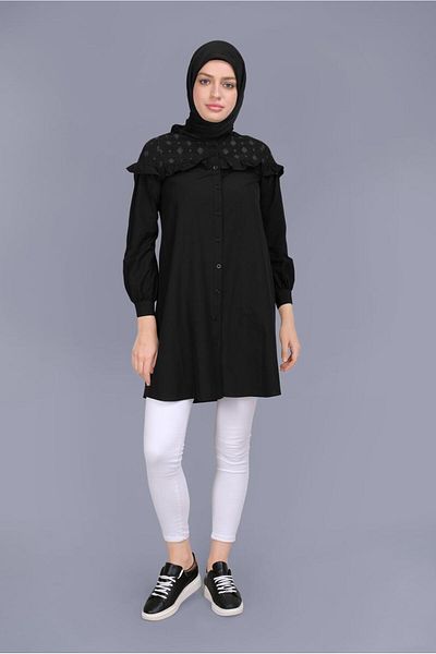 Alvina Cottoned Tunic with Rush Detail 41637
