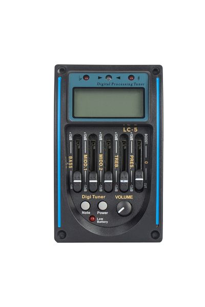 Caline Lc-5 5 Bands Acoustic Guitar Pickup Eq Preamp Lcd Tuner Piezo Pickup Equalizer System For Acousti...