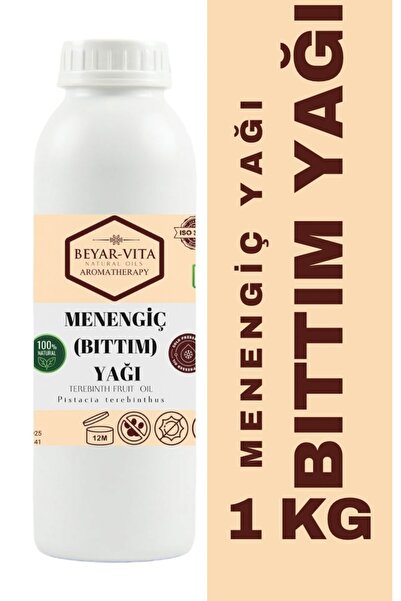 BEYARVİTA Menengiç Yağı, 1 Kg , Bıttım Yağı (TEREBİNTH FRUİT OİL)