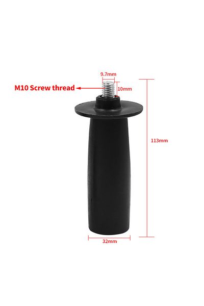 Choice M10 1pc Angle Grinder Side Handle Plasic & Metal 8mm/10mm Thread Dia 113mm 134mm User-friendly Desig