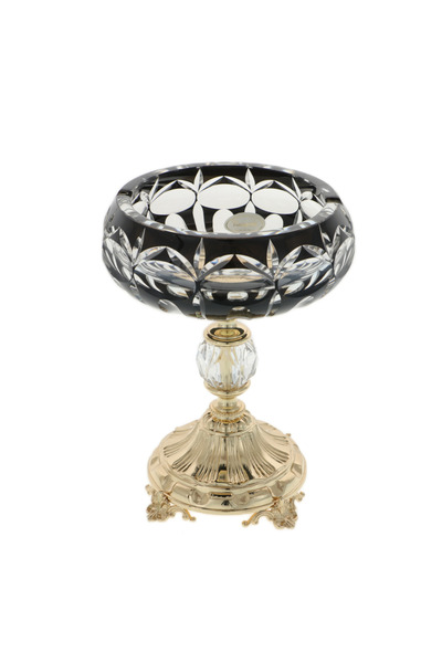 GiftExpress Scrumiera Murano Luxurious black and gold 20cm