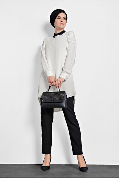 Alvina 40168 Model Asymmetrical Cut Tunic