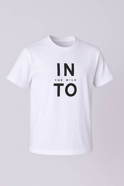 trender Мъжка тениска с принт Into Oversize бяла