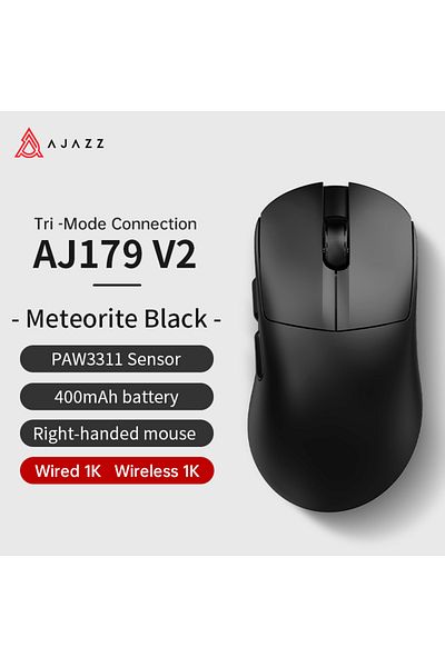 Ajazz Aj179 V2-3311-b Aj179 Pro Paw3395 Lightweight Wired Wireless Mouse With Magnetic Charging Base