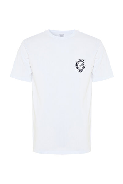 Mudo تي شيرت فضفاض بياقة دائرية ومطبوع