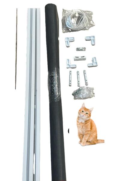 17x25 Yırtılmaz Kedi Teli Menteşeli Sineklik Beyaz 70x120 Pencere