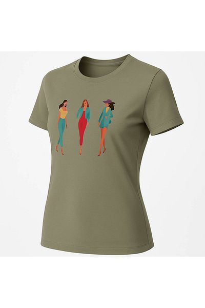 trender Tricou pentru femei cu imprimeu verde mentă