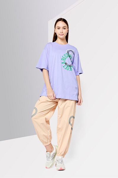 adidas by Stella McCartney Women Sportswear Fit Short Sleeves Outdoor T-Shirt, Purple