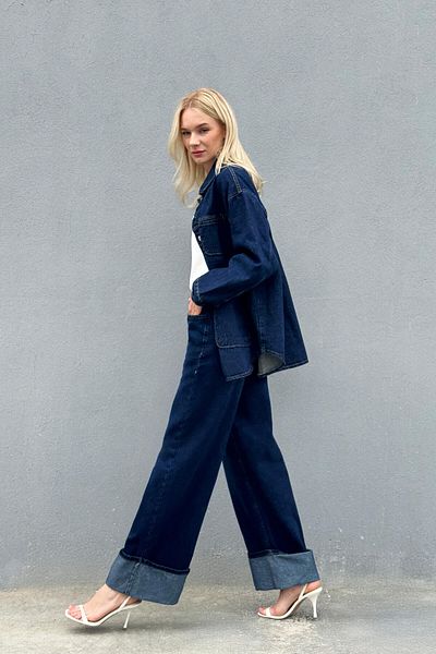 Touché Privé Wide Leg Denim Trousers
