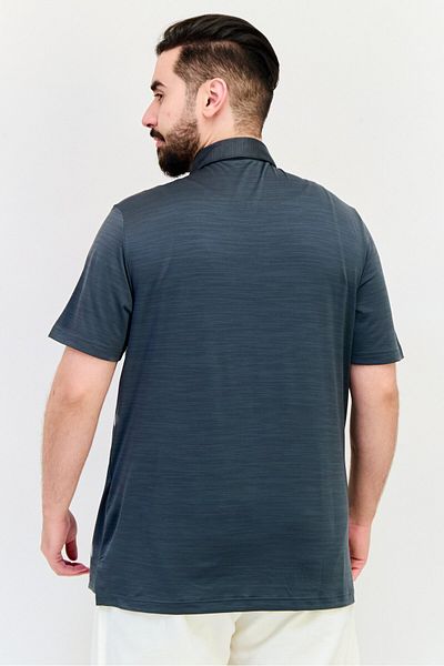 adidas Men Sportswear Fit Short Sleeve Training Polo Shirt, Dark Grey