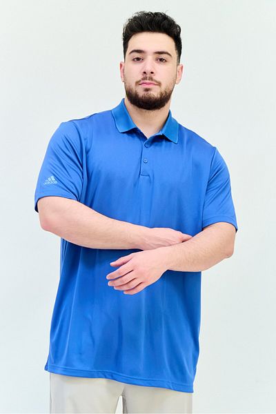 adidas Men Sportswear Fit Short Sleeves Outdoor Polo Shirt, Blue