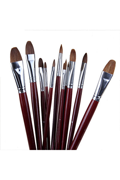 Choice 6 قطعة/المجموعة/مجموعة فرشاة رسم زيتية للشعر ابن عرس عالية الجودة قلم صف طويل من خشب البتولا قضيب أكريليك...