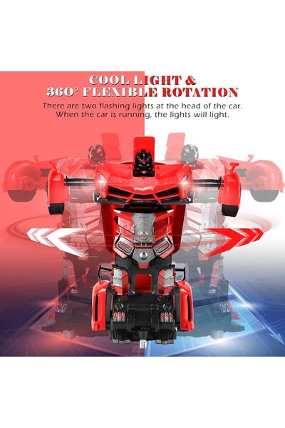 Yelajoy Transforming Robot RC Car for Kids,1:18 Scale,One-Button,Remote Control Car for Boys 3-8