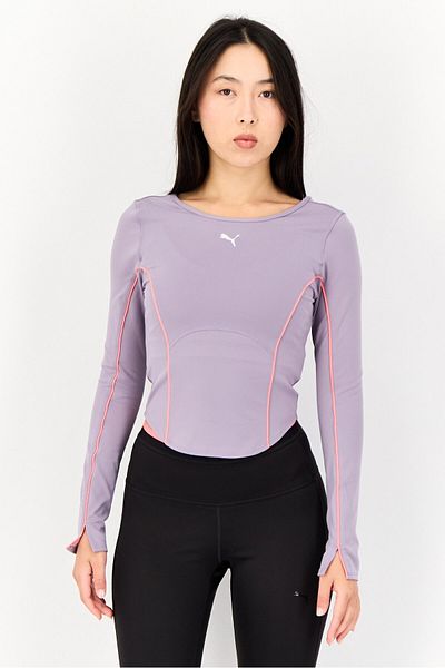 Puma Women Sportswear Fit Training Long Sleeve Top, Purple