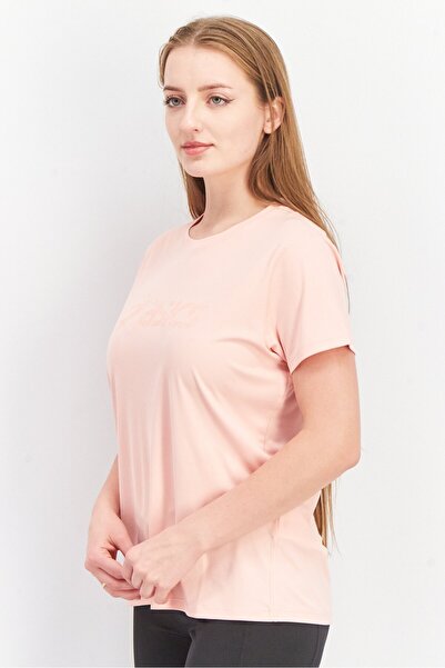 Asics Women Crew Neck Short Sleeve Brand Logo Training T-Shirt, Pink