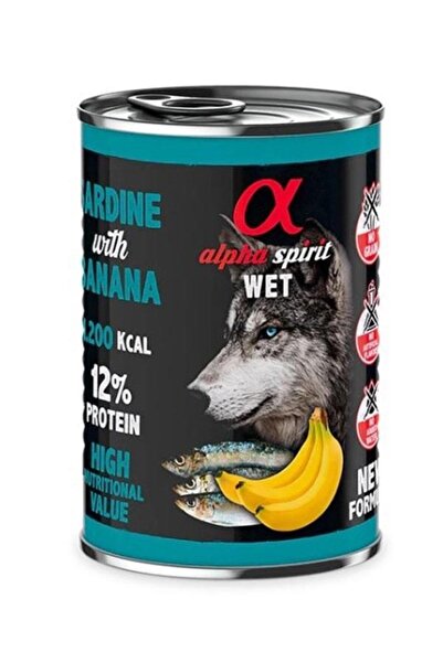 Alpha Spirit Yetişkin Köpek Konservesi Sardalyalı Muzlu 400 gr