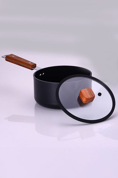 NEOFLAM Bıen Aluminum Casting Sauce Pot, Black 18cm