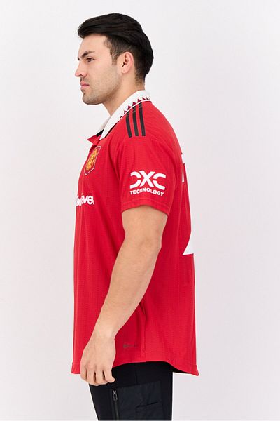 adidas Men Sportswear Fit Short Sleeve Manchester Outdoor Polo, Red