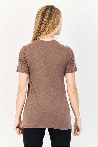 adidas Women Sportswear Fit Short Sleeve Outdoor T-shirt, Brown