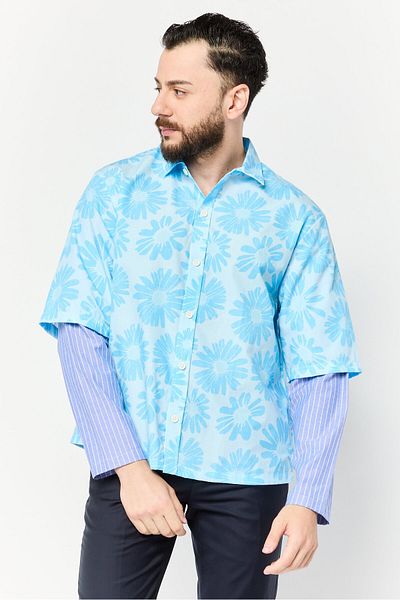 collusion Men Regular Fit Long Sleeves Floral Print Casual Shirt, Multicolor