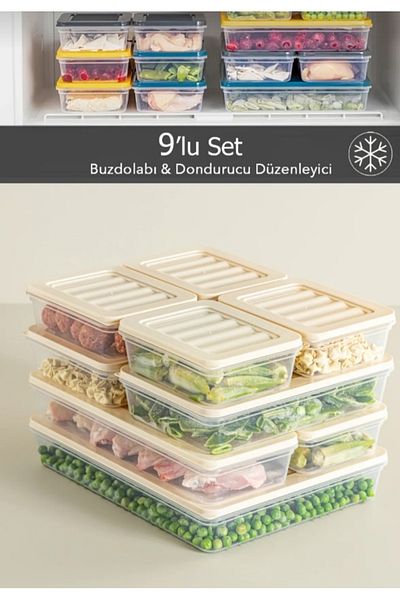 VİZYON Refrigerator Organizer Freezer Organizer Freezer Compatible Storage Container Breakfast