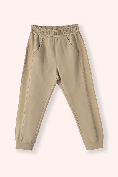 Panço Erkek Çocuk Beli Lastikli Haki Eşofman Altı