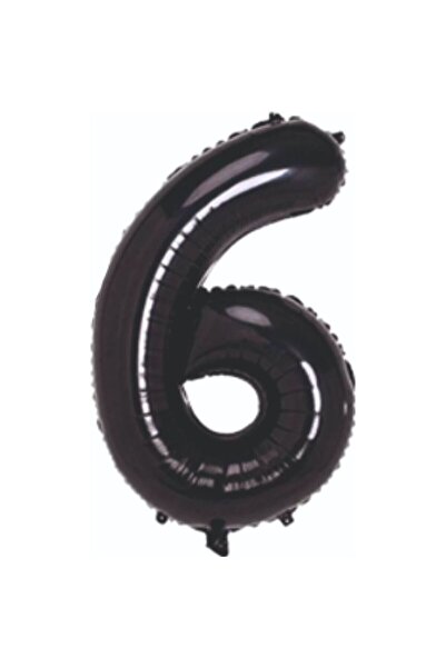 TATLI GÜNLER 26" 74 CM FOLYO BALON RAKAM 6 MAT SİYAH