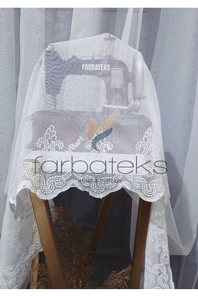 Brillant Lviv Skirt Embroidered Linen Modern Plain 3 Layers Pleated Tulle Curtain
