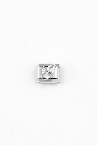 Sortie Aksesuar Zirkon Taşlı Çiçek Lale Figürlü Paslanmaz Çelik İtalyan Charm...