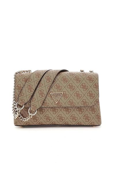 Guess Дамска чанта през рамо Eco Erica Cnvrtble Xbody Flap, кафява, Hwesg951020-ltl