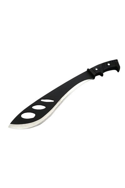 Depox Macetă de vânătoare Ideallstore®, Ultima instanță, 42,5 cm, oțel inoxidabil, neagră, teacă inclusă