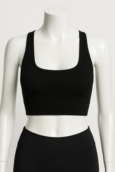 Serra Half Tank Top Sports Bra Bustier Blouse Sleeveless Badi