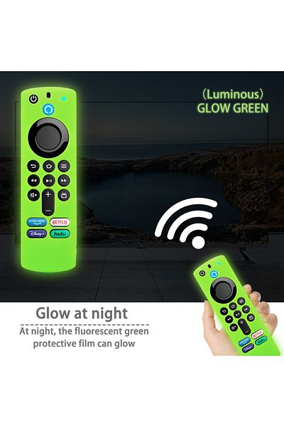 hononjo T056 green Silicone Case Fit for Amazon ALEXA Fire Home Smart TV Remote Controll Stick 3rd Generatio
