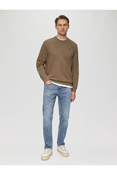 s.Oliver Men's simple blouse made of cotton and viscose blend, Regular fit, Brown, S