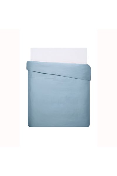 Linens Husă de pilota din bumbac, din satin, albastru