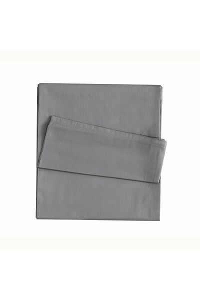 Linens ملاءة سرير مزدوجة من القطن والساتان - مزيج ومطابق